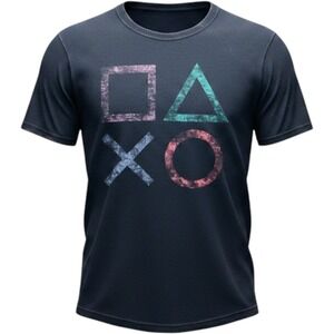 PlayStation Men's Medium Graphic T-Shirt Classic Gaming Short Sleeve Tee